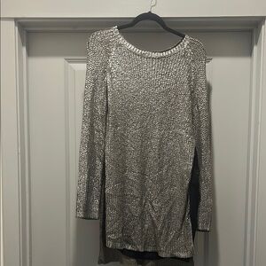 Chelsea Violet, Metallic Sweater Tunic Womens Medium
